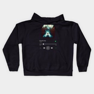 Favorite Song, Toosii, Music Playing On Loop, Alternative Album Cover Kids Hoodie